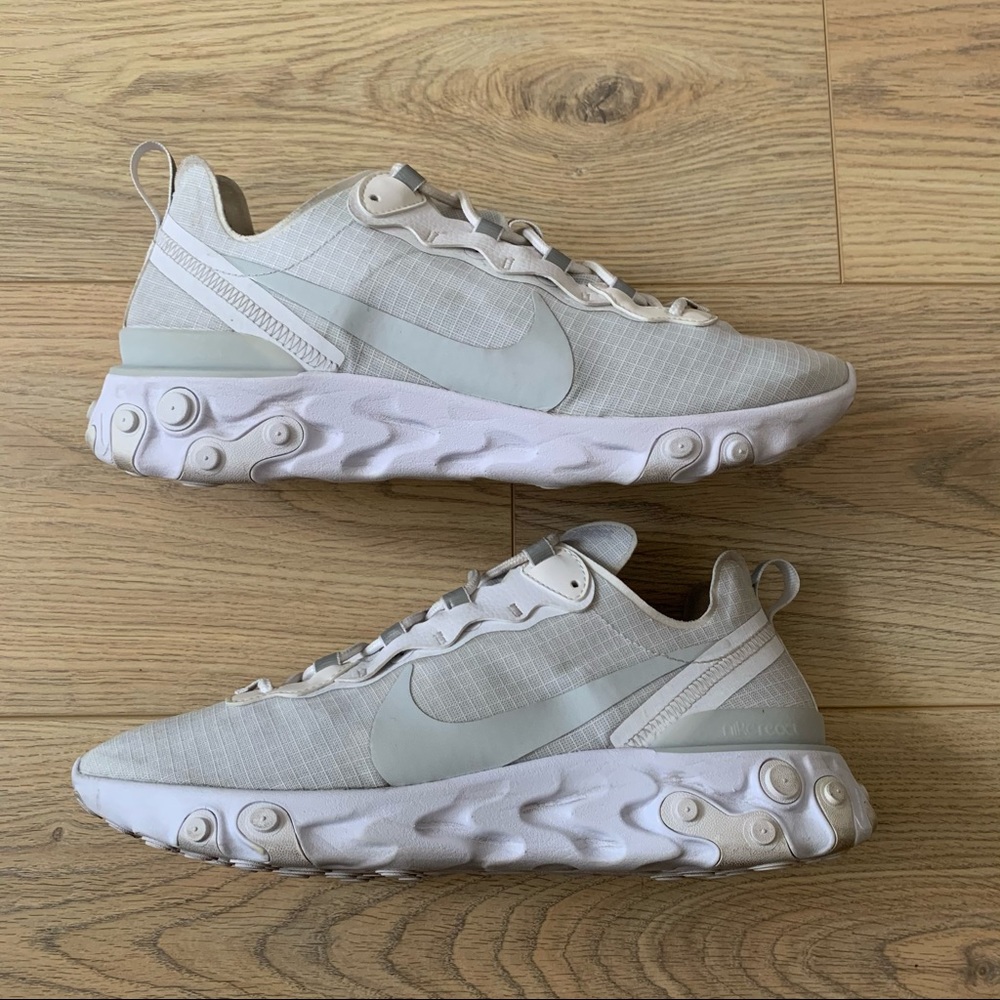 Nike React Element 55 Pure Platinum Mens Size 10.5